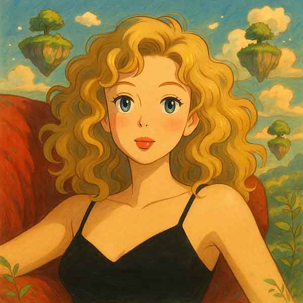 Studio Ghibli AI art sample featuring magical landscapes