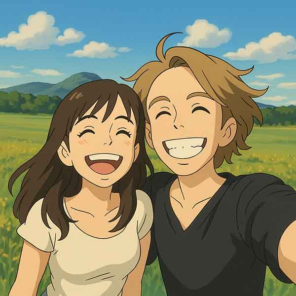 Ghibli art AI generated character in authentic style